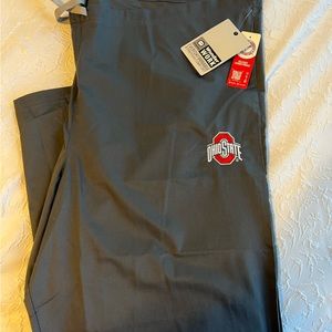 WonderWink Wonder Work Men’s Gray Ohio State Scrub Pants Size 2XL New With Tags
